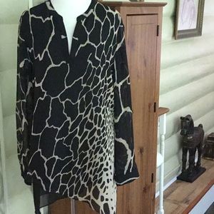 Chico’s brown and cream lined to